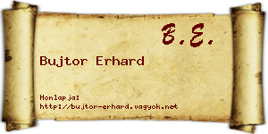 Bujtor Erhard névjegykártya